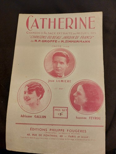 Notenblatt catherine lumière - notenblatt,