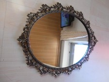 Alten Wandspiegel Made in Italy. Metallrahmen