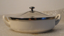 V & B Villeroy & Boch Art Deco Deckelschale Henkelschale mit Metalldeckel