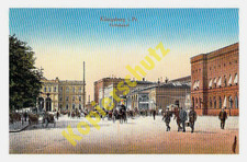 Königsberg AK Kaliningrad Ostbahnhof Eisenbahn Vorplatz Repro alte Litho 