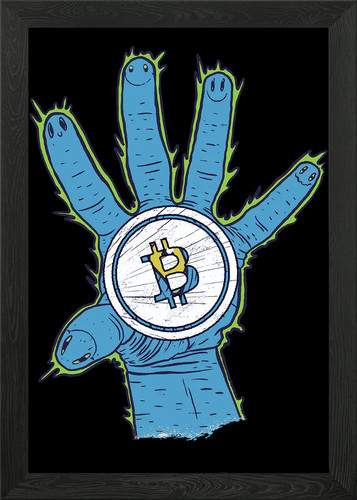 Lustiges gerahmtes bitcoin - gerahmtes,
