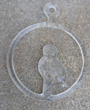 Wandbehang Eule Glas Durchmesser 18 cm(AW6)