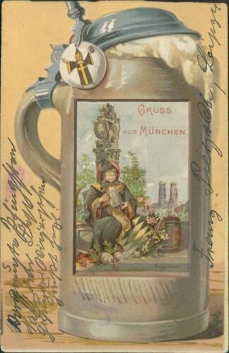 Ansichtskarte gruss münchen - gruss,