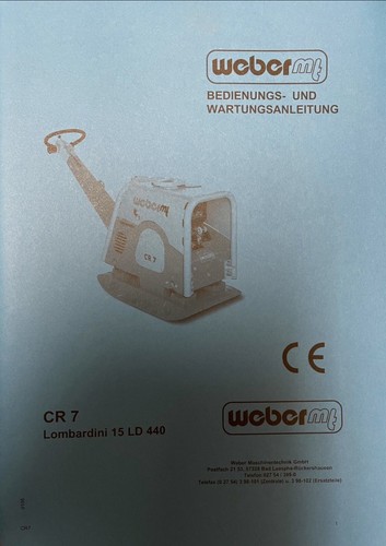 Weber cr7 rüttelplatte - weber,