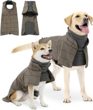 Warmer Hundemantel Karo Fleecejacke Winterjacke für kleine & große Hunde