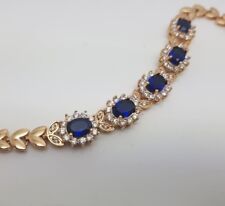 Gelbgold Finish blauer Saphir