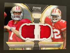 2011 Bowman Sterling Dual Relic Black Refractor RC Colin Kaepernick /Hunter /25