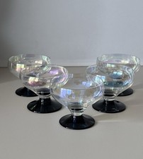 Likörschalen Böhmen Art Deco – Set 5 Stück, irisierendes Glas, ca. 1920