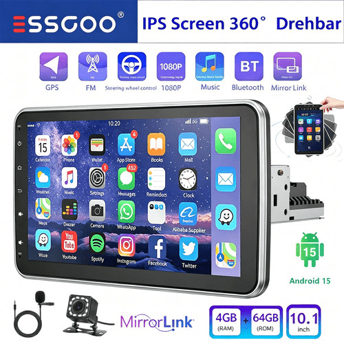 Autoradio 64g android gps - 15,