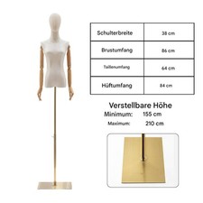 Schaufensterpuppe Schneiderpuppe Mannequin Schaufensterfigur Torso Puppe Büste