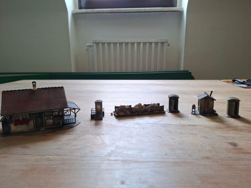 Modellbau gebäude konvolut - modellbau, h0