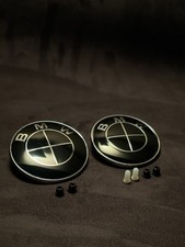 BMW Emblem Set Schwarz- komplett– 82 mm & 78 mm für Motorhaube & Heckklappe