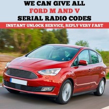 Ford Radio Code Entsperren V ODER M Code Serie Fiesta Focus Transit Kuga C ma...