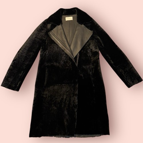 Lammfell damen mantel schwarz - lammfell,
