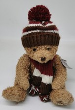 Douglas Teddybär 2005 Mit Strickmütze und Schal ca. 33 cm