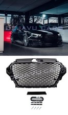 RS3 Look Kühlergrill Waben Grill Schwarz für Audi A3 8V | S line | S3 Stoßstange