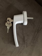 Fenstergriff abschließbar weiß Schlüssel Fenster Griff Kindersicherung Einbruch