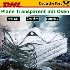 Transparente Abdeckplane mit