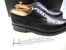 Handmacher Herrenschuhe in 41 / UK 7,5  / Top mit OVP / Schwarz / Holzgenagelt