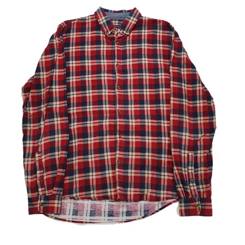 Solid herren flanellhemd l - herren,