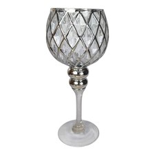 Glaskelch 30cm silber