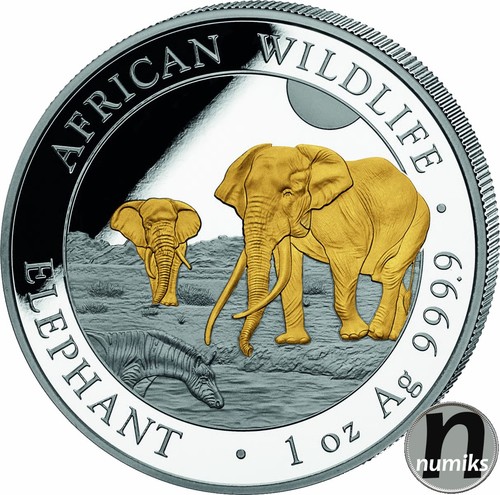 Elefant 2026 vergoldet somalia - elefant,