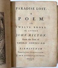 Milton, John Paradise Lost A Poem in twelve books, John Milton, Paradise Lost