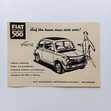 1958 Fiat 500 Automobil Heilbronn Werbeanzeige Reklame Advertising