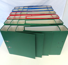 30x Aktenordner blau rot grün Kunststoff Ordner DIN A4 80mm 8cm Ringordner breit
