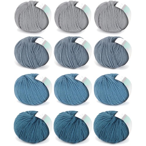 Merino wolle blau 600g - wolle,