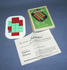uraltes Schiebefax Schiebefix PUSSY Legespiel PUZZLE Lufthansa Diaphan Tetris
