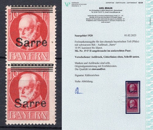 Saargebiet 1920 fii paar - saargebiet,