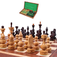 Luxus Schachspiele Debut Elegant Intarsien Kirschholz Figuren 48x48cm