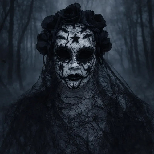 Gotische braut totenkopfmaske - braut,