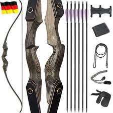 60 Zoll Jagdbogen Set 40-50lbs Takedown Recurvebogen Rechtshänder Bogenschießen