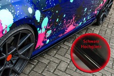 CUP 3 Seitenschweller Sideskirts Schwert ABS VW Golf 7 R R-Line schwarz glanz