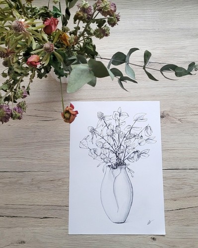Stillleben blumen vase - blumen,