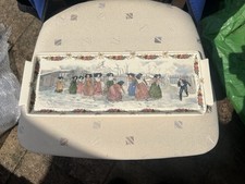 Große Keramik Servierplatte Sarreguemines OBERNAI H. Loux, Frankreich