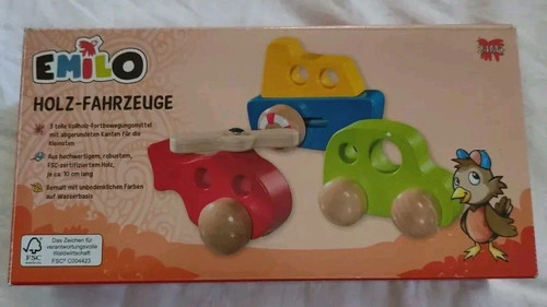 Holz fahrzeuge set hubi - hubi,