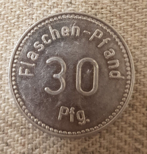Seltene flaschenpfandmarke mit - seltene,