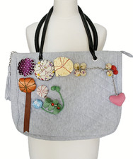 ZARA Vintage XXL Shopper Tasche Bag A4 Bag Damen Kinder bunt Sammler Bastler