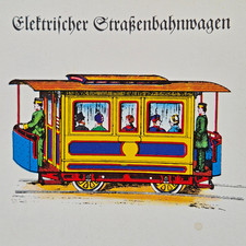 Schreiber-Bastelbogen 1:87 H0 Elek. Straßenbahnwagen Nachdruck Jahr 1881 /2503