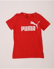 Puma Mädchen Grafik T-Shirt Oberteil 7-8 Jahre rot MY13