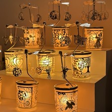 Glas Karussell Windlicht -