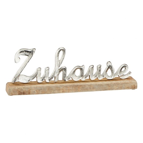 Schriftzug zuhause aus - schriftzug, alu