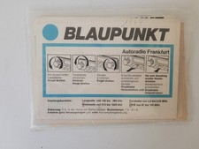 Blaupunkt Frankfurt CR  Bedienungsanleitung + Schaltplan 1974 original Autoradio