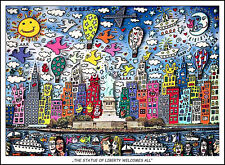 The Statue of Liberty welcomes all New York Kunstdruck Poster Plakat Rizzi 38