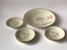Hertel Jacob Porzellan Meran Bavaria Vintage Gebäckschale mit 5 Schälchen .