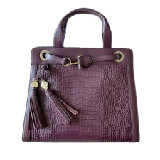 Aigner Burgundy Leather