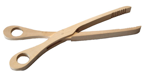 Wurstzange grillzange holz 28 - grillzange,